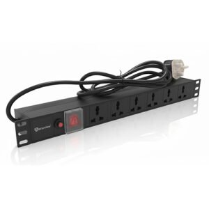 Secuview 19 Inches PDU | 6-Way Universal | High-Efficiency Power Distribution.